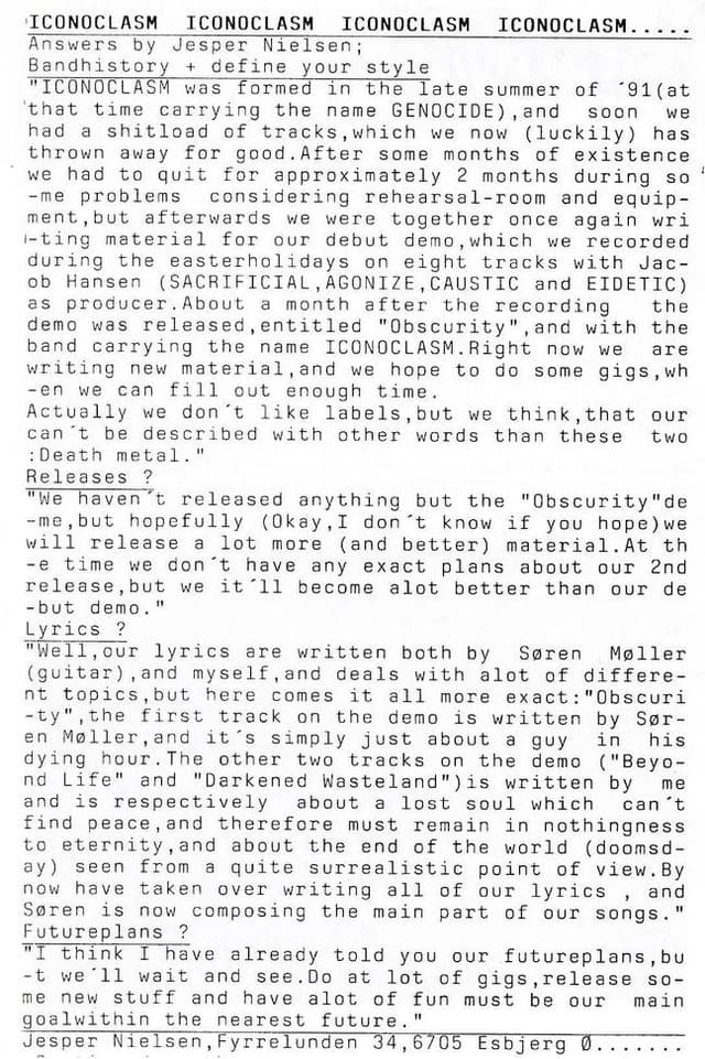 From Genocide to Iconoclasm: The Birth of a Death Metal Band