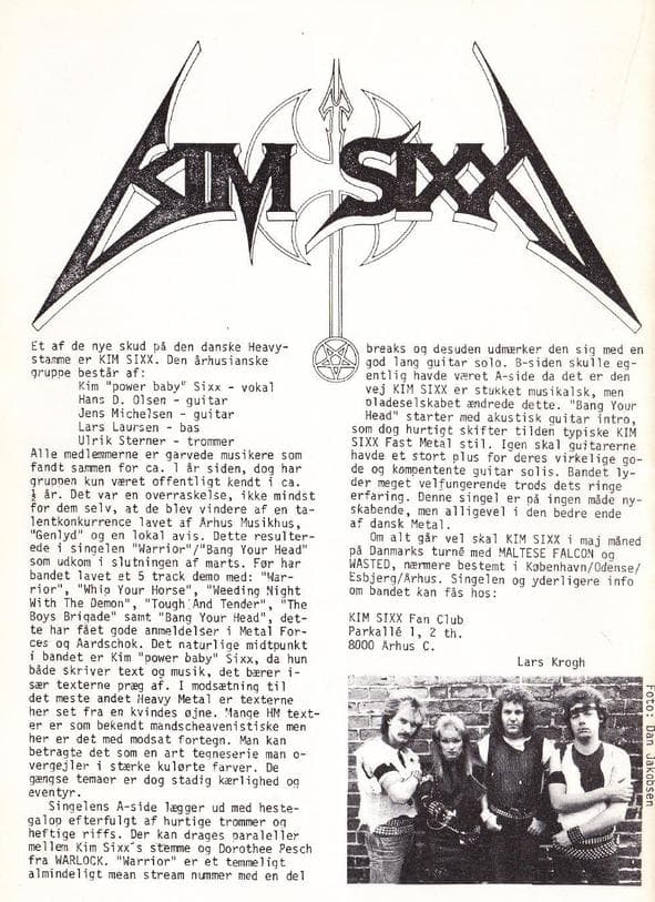 Rising Stars of Danish Heavy Metal: KIM SIXX's Meteoric Journey