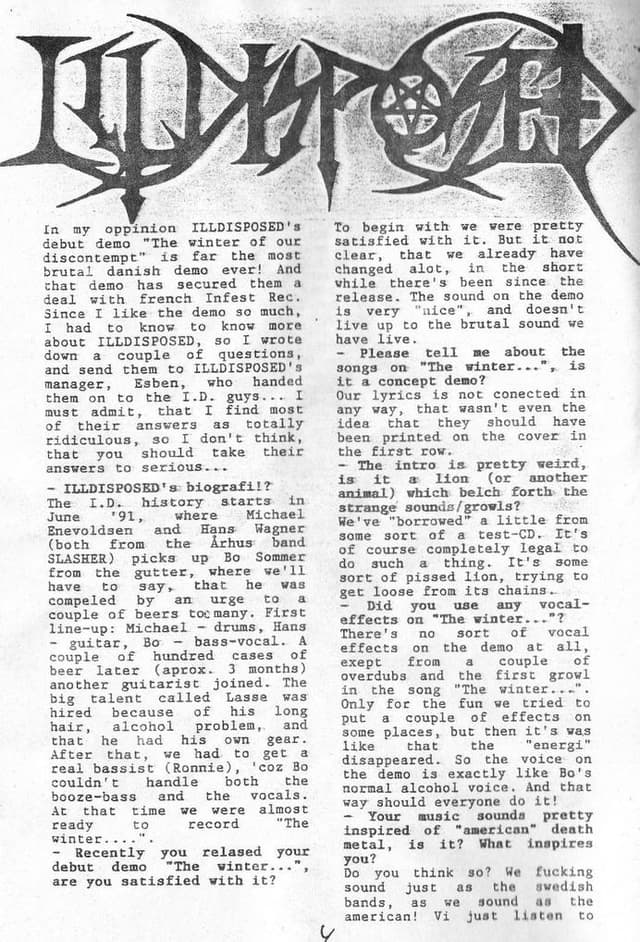 Unveiling ILLDISPOSED: From Gutter Beginnings to Brutal Danish Metal