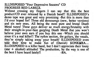 Unleashed Brutality: ILLDISPOSED's 'Four Depressive Seasons'