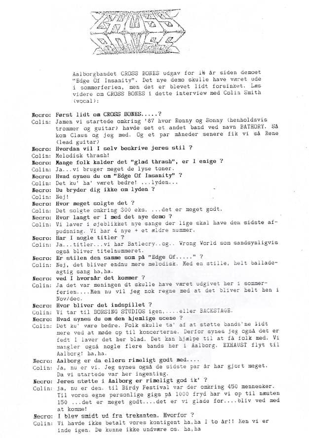 Interview with Colin Smith: The Journey and Sound of CROSS BONES