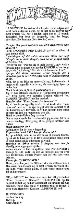 Brutal Beginnings: An Interview with ILLDISPOSED's Bo Summer