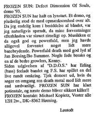 Frozen Sun: A Rising Force in Death Metal