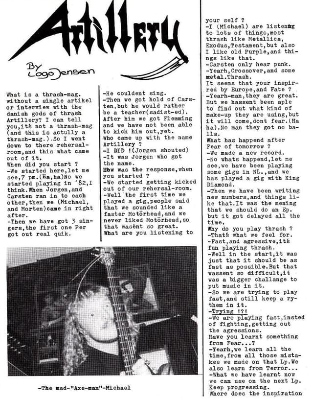 Interview with the Danish Gods of Thrash: Artillery