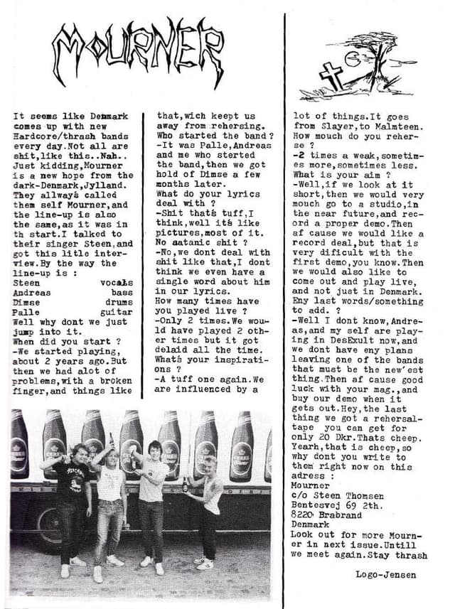 Emerging from the Shadows: Meet Denmark's Hardcore Band, Mourner