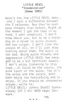 Thrash Evolution: A Critical Take on Little Devil's "Insemination" Demo