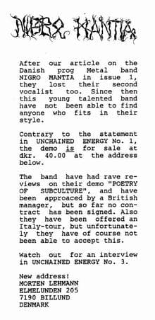 Challenges and Opportunities for Danish Prog Metal Band Nigro Mantia