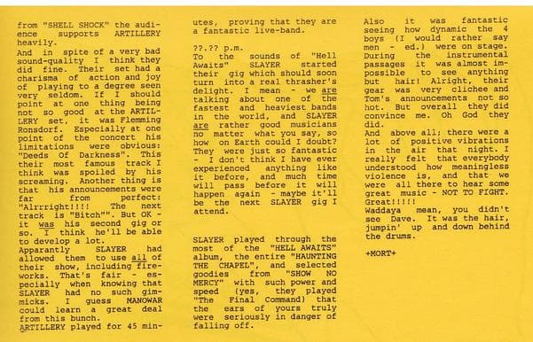 Artillery's Explosive Charisma: A Live Performance Review