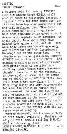 Musical Evolution: EIDETIC's Journey from 'Non Conspicuous Warning' to 'Mirror Passway'