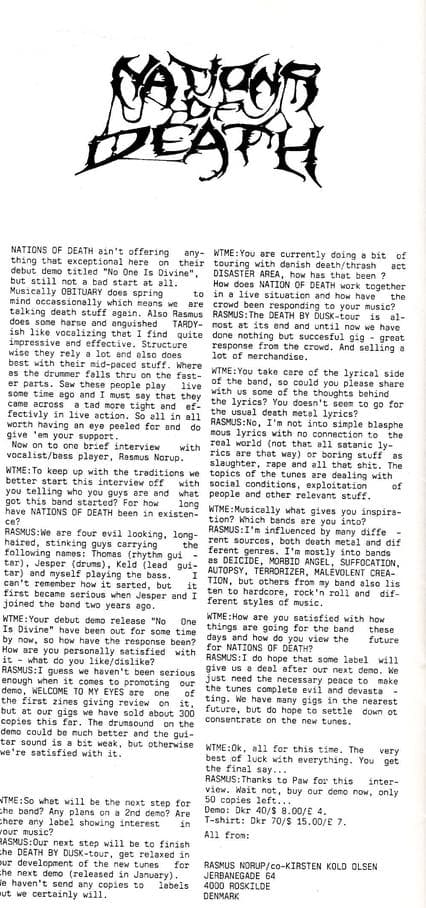 Nations of Death: A Promising Start in Death-Grind