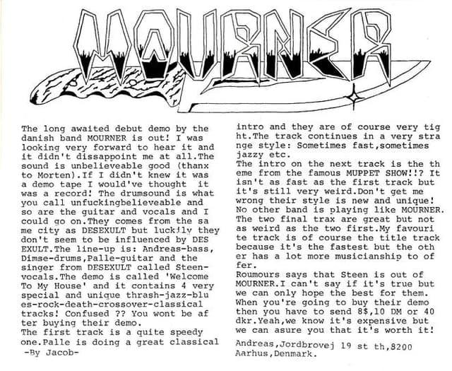 Debut Demo Release: Welcome to My House by MOURNER