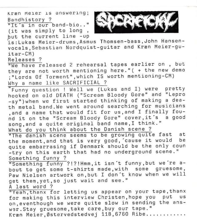 Behind the Name: An Insight into Sacrificial's Journey