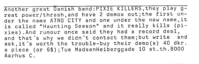 Discovering Pixie Killers: Danish Power/Thrash Sensation