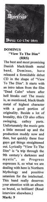 Brutality and Brilliance: Dominus' 'View To The Dim'