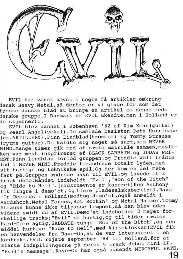 The Rise of EVIL: Danish Heavy Metal's Hidden Gem