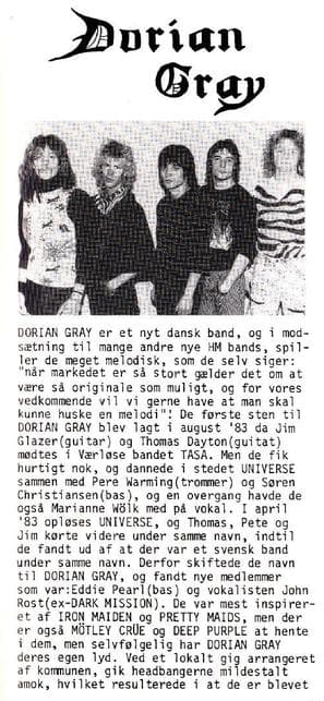 Melodic Metal Beginnings: The Story of Dorian Gray