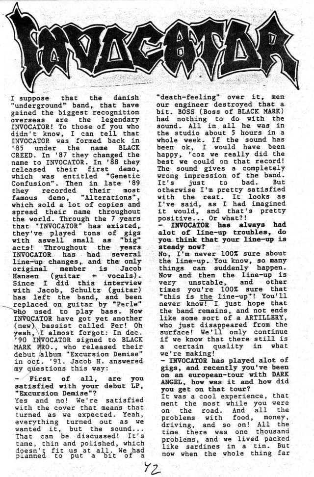 The Rise and Evolution of INVOCATOR: Denmark's Legendary Underground Band