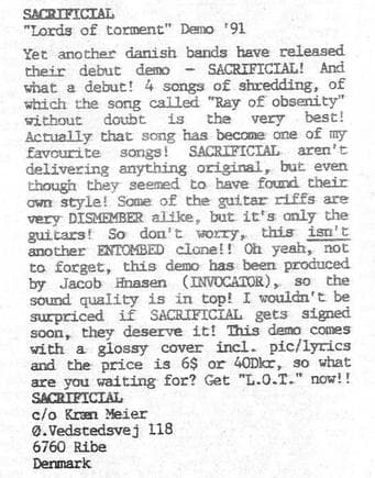 SACRIFICIAL's Explosive Debut: 'Lords of Torment' Demo Review