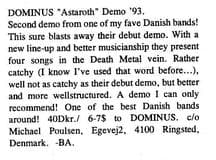 Dominus 'Astaroth' Demo '93: A Danish Death Metal Gem