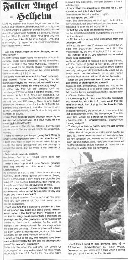 Unveiling the Name Change: A Conversation with Fallen Angel on Becoming Helheim