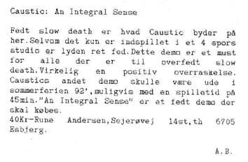 Caustic: A Must-Hear Demo for Slow Death Enthusiasts