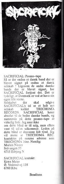 Danish Metal Scene Emerges: SACRIFICIAL Joins TRECHOMA RECORDS