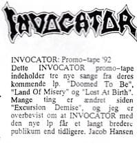 INVOCATOR: Previewing Evolution with Promo-tape '92