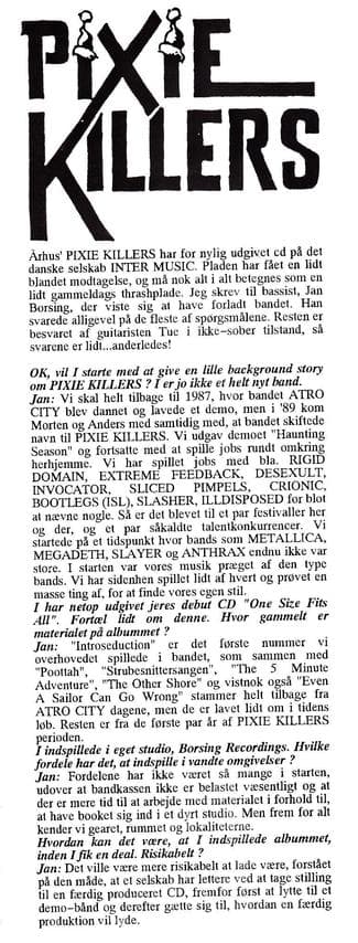 The Evolution of PIXIE KILLERS: From ATRO CITY to Thrash Legacy