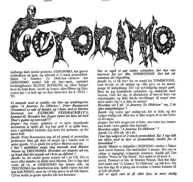 Revival of Aalborg's Dark Metal Prophets: GERONIMO's Journey