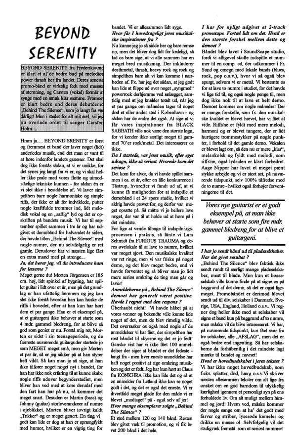 Beyond Serenity: Exploring Melodic Power Thrash from Frederikssund