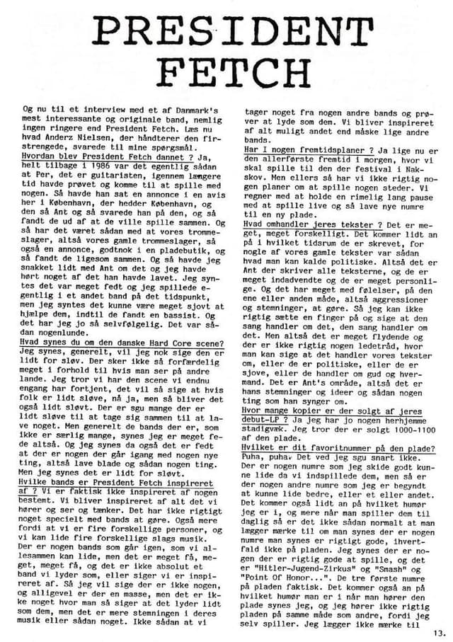 The Origins and Journey of President Fetch: An Interview with Anderz Nielsen