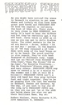 The Rise of PRESIDENT FETCH: Denmark's Punk Pioneers